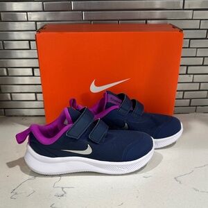 Nike Kids Blue and Pink Sneakers
